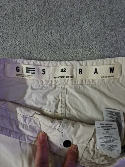 G-Star RAW Herren Cargohose Summer Snow Cargo Beige W32 Baumwolle