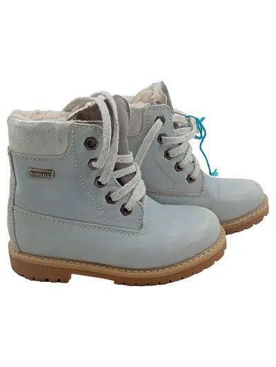 SYMPATEX Kinder Schneestiefel Gr. 26 Hellblau Leder gefüttert Winter