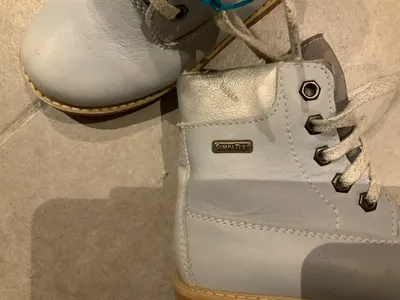SYMPATEX Kinder Schneestiefel Gr. 26 Hellblau Leder gefüttert Winter