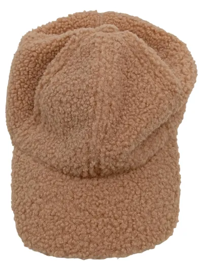 FIRE & GLORY Teddy Cap Damen Einheitsgröße Beige Fleece Baseball Mütze