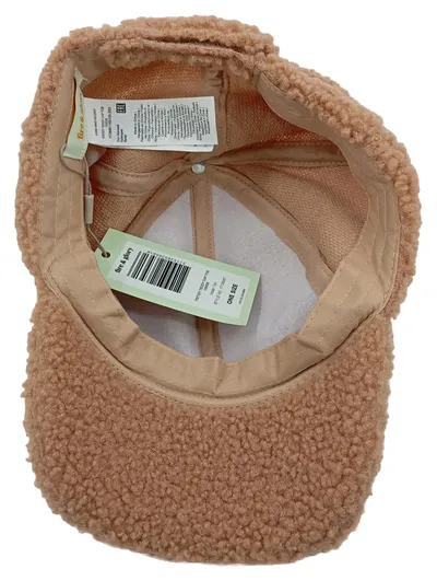 FIRE & GLORY Teddy Cap Damen Einheitsgröße Beige Fleece Baseball Mütze