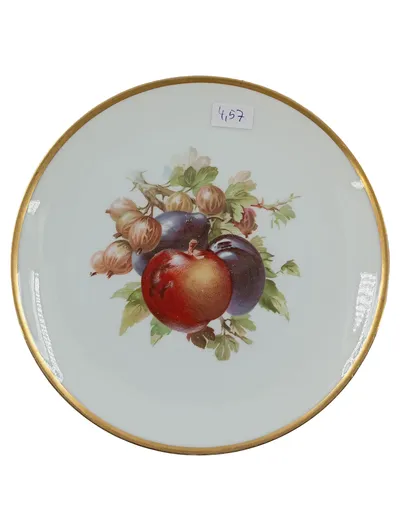 Thomas Porzellan Wandteller Sevres Bavaria Obstdekor Goldrand 20cm