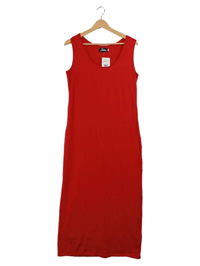 Mikos Damen Trägerkleid Maxi Rot Gr. XL Basic Jerseykleid