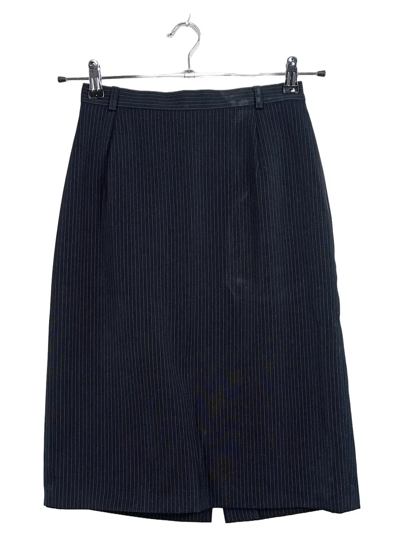 Barisal Bleistiftrock Damen Gr. 36 Schwarz Nadelstreifen Business 1