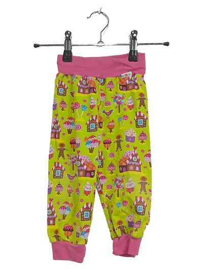 BABAUBA Kinder Jogginghose Mädchen Gr. 80 Grün Süßigkeiten Muster