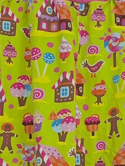 BABAUBA Kinder Jogginghose Mädchen Gr. 80 Grün Süßigkeiten Muster