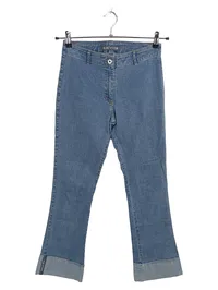 Blue System Bootcut Jeans Damen Gr. 38 Blau Retro Umschlag-Saum 1