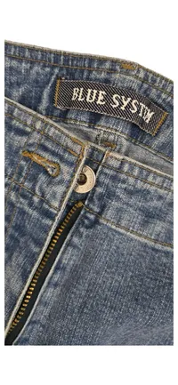 Blue System Bootcut Jeans Damen Gr. 38 Blau Retro Umschlag-Saum 2