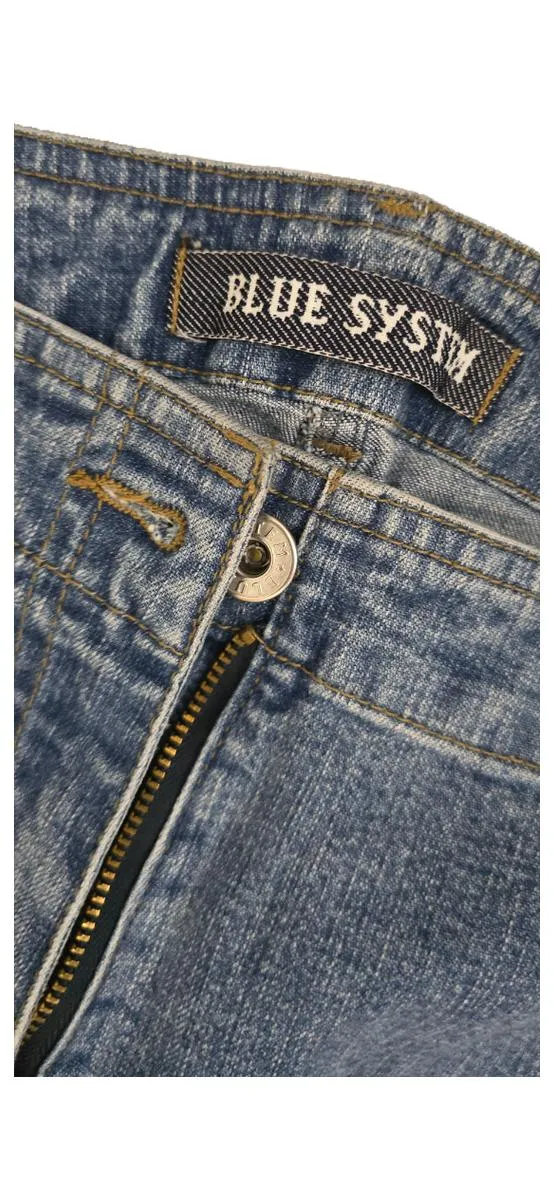 Blue System Bootcut Jeans Damen Gr. 38 Blau Retro Umschlag-Saum 2