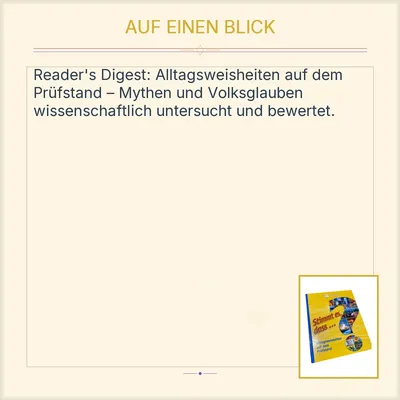 Stimmt es, dass... Alltagsweisheiten auf dem Prüfstand Reader's Digest Sachbuch