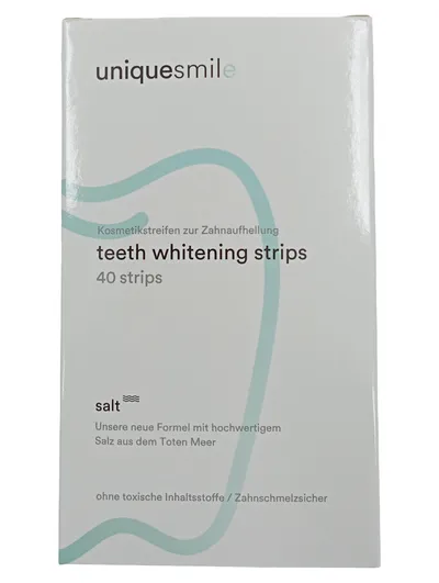 Uniquesmile Teeth Whitening Strips 40 Stück Zahnaufhellung Bleaching