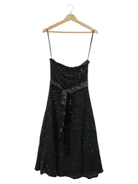 Carry Allen Damen Abendkleid Pailletten Schwarz Gr. 36 Träger Schleife 1