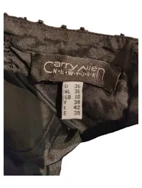 Carry Allen Damen Abendkleid Pailletten Schwarz Gr. 36 Träger Schleife 2