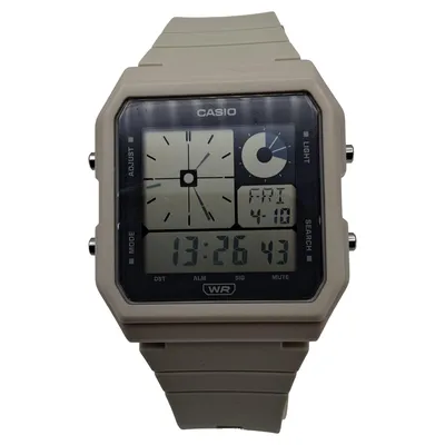 Casio Armbanduhr LF-20W Retro Beige Kunststoff Digital Analog Herren