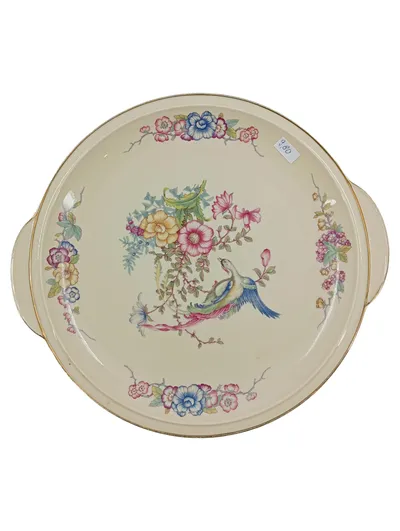 Rosenthal Winifred Servierplatte 32x29cm Beige Vogel Blumen Porzellan Klassisch