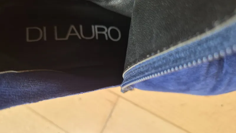 Di Lauro Damen Stiefelette Blau Wildleder Gr. 40 Absatz 8cm Feminin 2