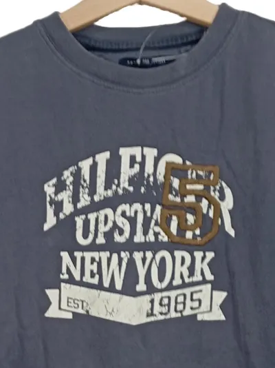 Tommy Hilfiger Kinder Langarmshirt Gr. 140 Grau New York 1985 Logo