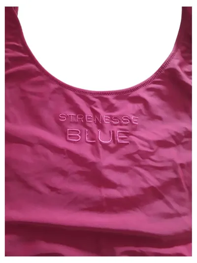 Strenesse Blue Badeanzug Damen Rot Gr. 44 Sportlich Logo-Print
