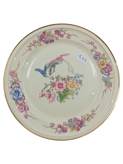 Rosenthal Winifred Sammelteller Vogel Blumenmotiv Porzellan 20 cm Mehrfarbig
