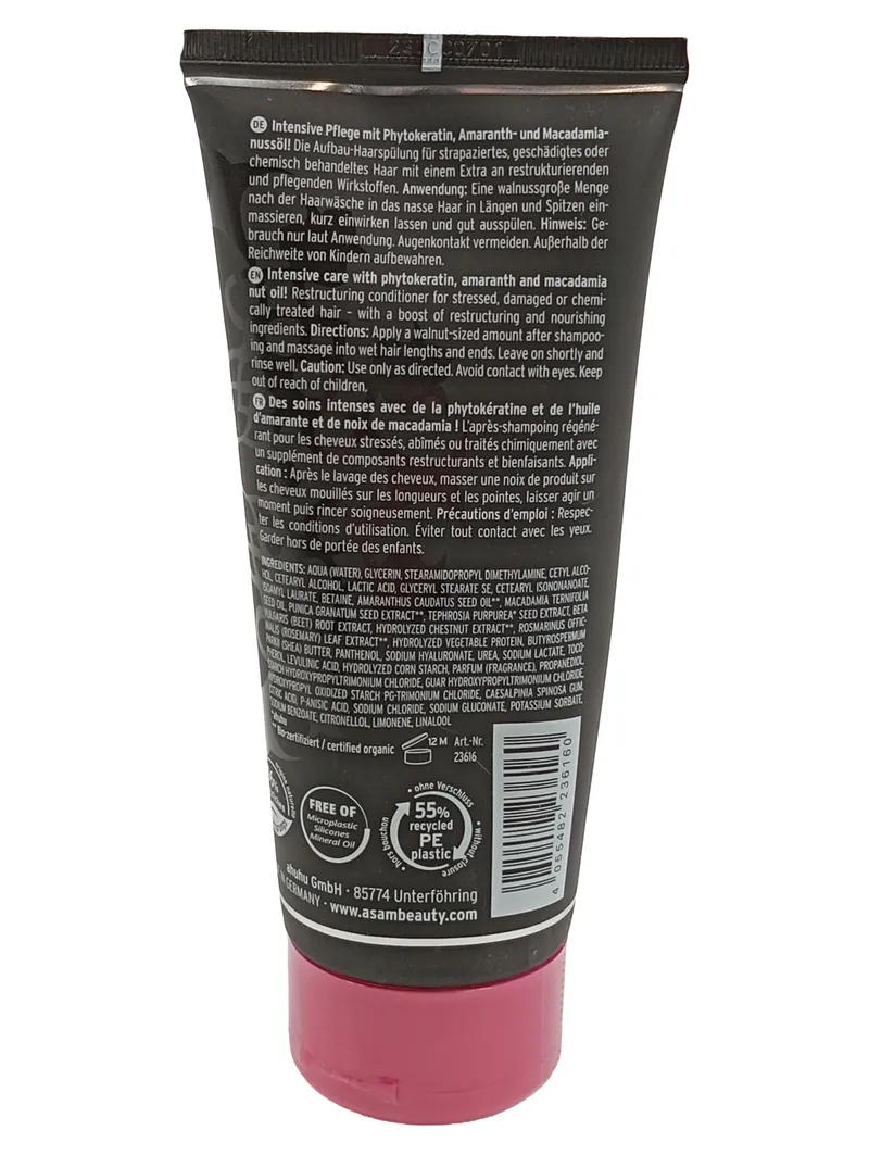 Ahuhu Organic Hair Care Rebuild Keratin Conditioner Damen 200ml 3