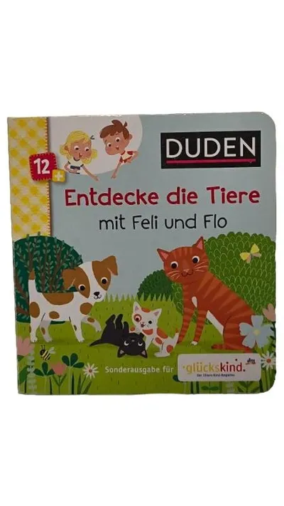 Duden Babybuch Entdecke die Tiere mit Feli und Flo ab 12 Monate