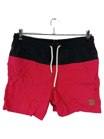 Urban Classics Herren Badeshorts Schwimmhose Rot Schwarz Gr. 50, L