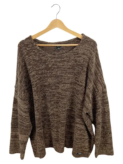 BDG Herren Pullover Strickpullover Gr. 50 L Braun Meliert Casual