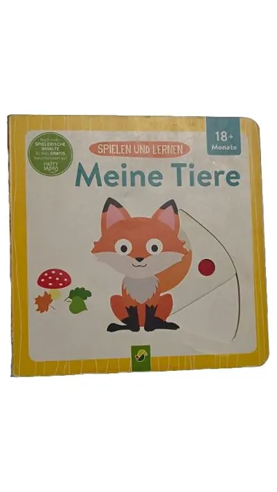 Happy Dadoo Spielen und Lernen Meine Tiere Babybuch Schiebebuch ab 18 Monate