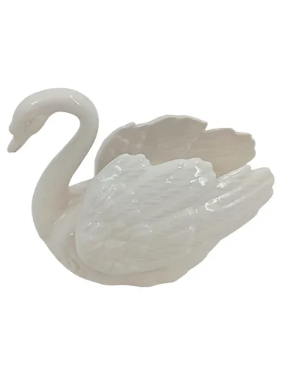 Goebel Dekofigur Schwan Porzellan Weiß Klassisch 16x13 cm