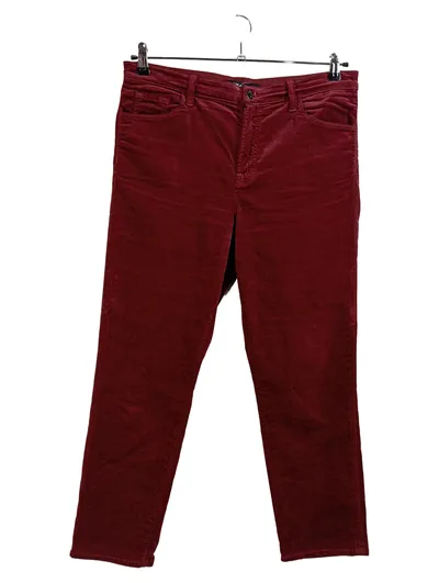 J Brand Damen Cordhose Rot Gr. 42 W33 Casual Baumwolle