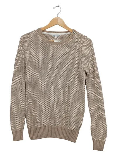 Marie Lund Damen Pullover Beige Gr. 36/S Baumwolle Strukturmuster