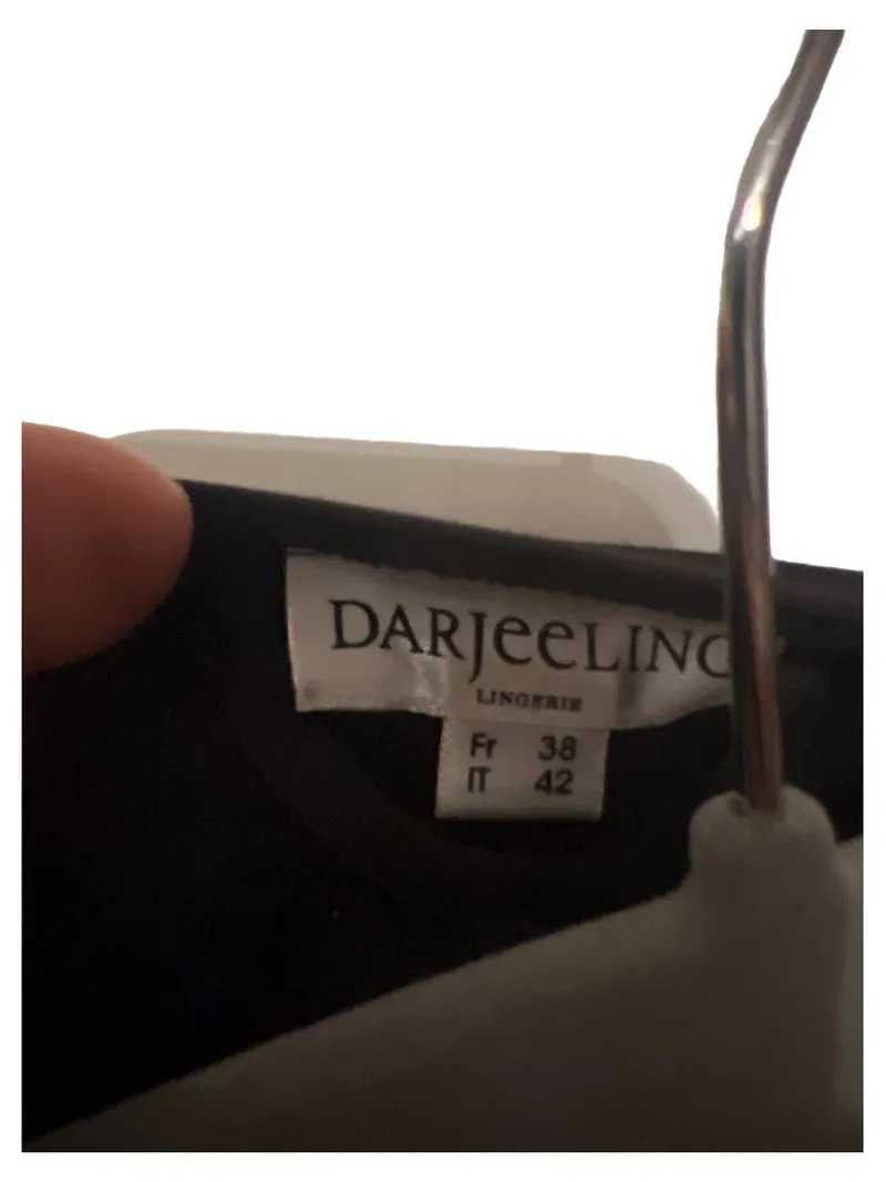 Darjeeling Damen Kimono Jacke Satin Optik Schwarz Gr. 36/S Bindegürtel 2