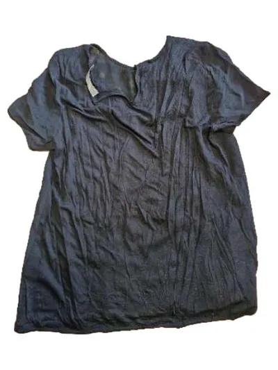 Hallhuber Damen Bluse Gr. 36 S Schwarz Seide Stickerei Perlen Elegant Kurzarm