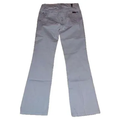 7 For All Mankind Kimmie Bootcut Jeans Damen Gr. 26 W26 Weiß