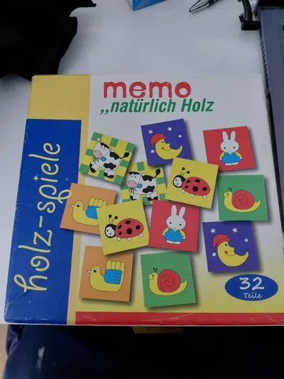 memo natürlich Holz Gedächtnisspiel 32 Teile Holz-Spiele Brettspiel