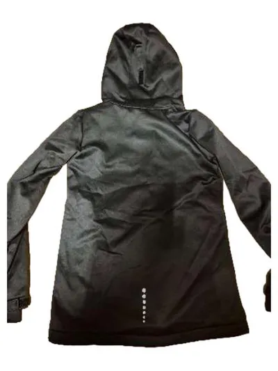 Crivit Kinder Outdoorjacke Sportjacke Schwarz Gr. 146-152 Kapuze
