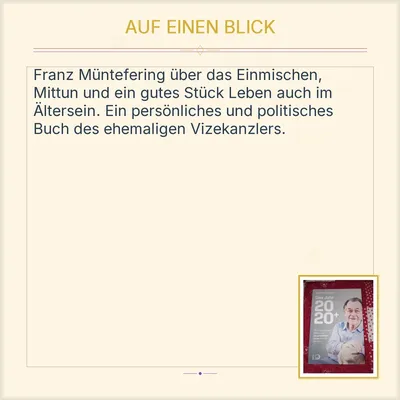 Das Jahr 2020+ Franz Müntefering Politikbuch Sozialpolitik Taschenbuch Dietz