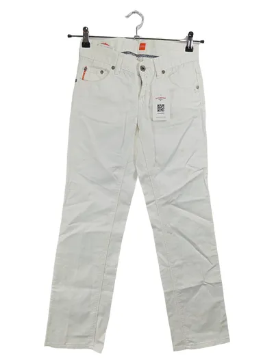 BOSS Damen Jeans Straight Leg Weiß W27, 36, S