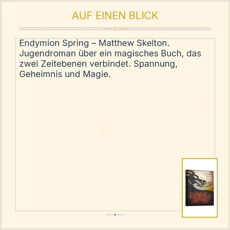 Endymion Spring - Die Macht des geheimen Buches - Matthew Skelton - Jugendbuch 2