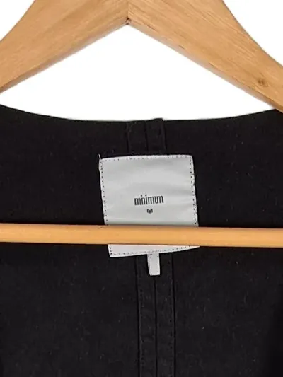 minimum Damen Wasserfall Cardigan Strickjacke Schwarz Gr. 36 S Minimalistisch
