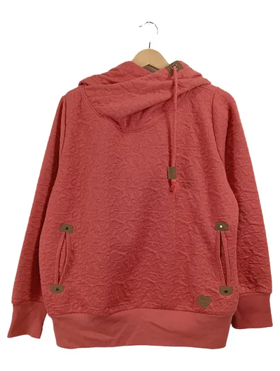 Mary Maids Damen Hoodie Kapuzenpullover Gr. XXL Rosa Strukturmuster