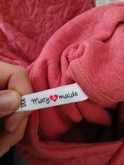 Mary Maids Damen Hoodie Kapuzenpullover Gr. XXL Rosa Strukturmuster