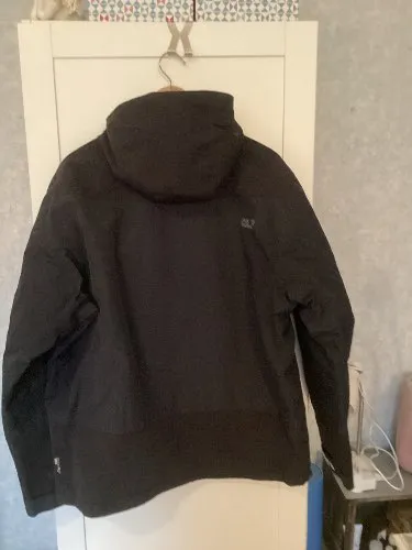 Jack Wolfskin Herren Winterjacke Outdoor Gr. 50, L Schwarz Kapuze