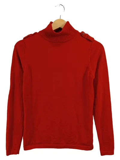 Luca di Firenze Damen Pullover Rollkragen Rot Gr. S Wolle