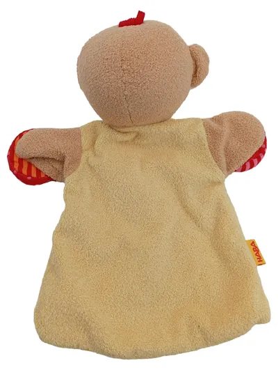 HABA Handpuppe Affe Kasperletheater Plüschtier Stofftier Beige 26cm