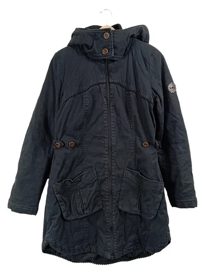 Blutsgeschwister Sweatjacke Damen Gr. 38 M Schwarz Kapuzenjacke Outdoor