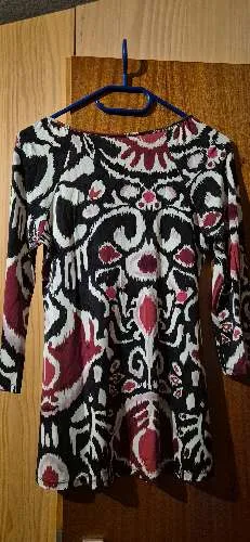 comma Damen Bluse Tunika Gr. 36/S Ethno Muster Bohemian 3/4-Arm