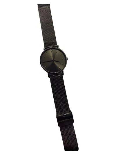 Paul Valentine Armbanduhr Damen Grau Minimalistisch Metall 23 cm