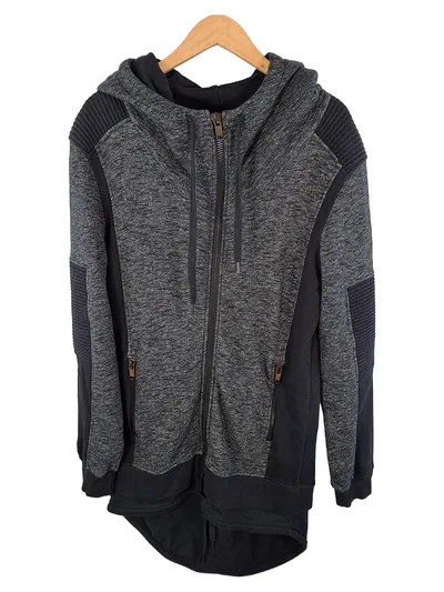 BLACK KAVIAR Sweatjacke Herren Gr. M Grau Kapuze Streetwear