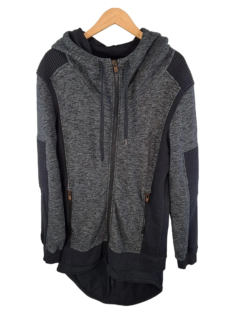 BLACK KAVIAR Sweatjacke Herren Gr. M Grau Kapuze Streetwear 1
